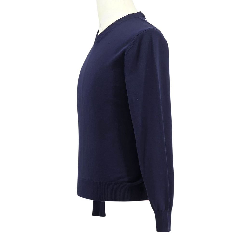 Quiet Luxury Camicissima Italian Cotton V Neck Sweater Mens M Navy NWT - Picture 5 of 13